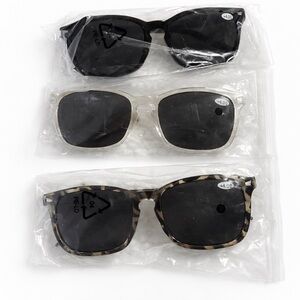 3 Pack +4.00 Reading Sunglasses – New, Multiple Styles